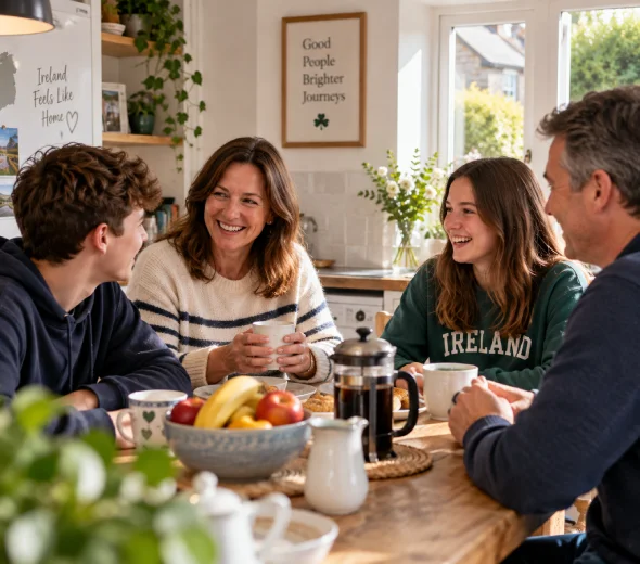 Desayuno acogedor con espíritu irlandés